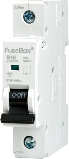 Fusebox 16A B TYPE MCB 10KA 1P